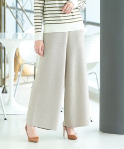Demi-Luxe BEAMS / アゼ編みニットパンツ