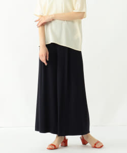 Demi-Luxe BEAMS / バックサテン ワイドパンツ