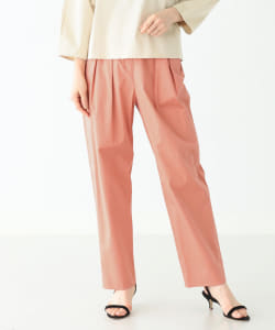 Demi-Luxe BEAMS / コットンサテン 2タックパンツ