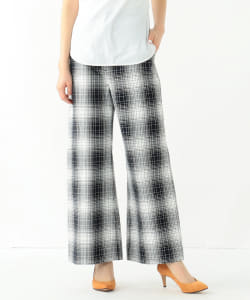 Demi-Luxe BEAMS / コットンストレッチ チェックパンツ