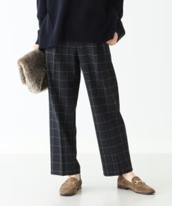 Demi-Luxe BEAMS / ウインドウペーン 1タックパンツ