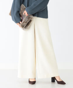Demi-Luxe BEAMS / ウール ワイドストレートパンツ