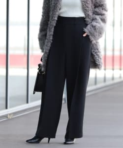 Demi-Luxe BEAMS / アシンメトリー 1タックワイドパンツ