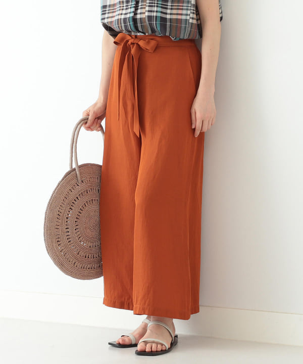 Demi Luxe Beams デミルクス ビームス アウトレット Demi Luxe Beams ウエストリボン ワイドパンツ パンツ その他 パンツ 通販 Beams