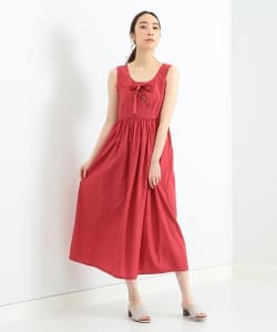 Demi-Luxe BEAMS / レースアップ ロングワンピース