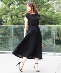 Demi-Luxe BEAMS / ウエストドロスト マキシワンピース