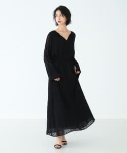 Demi-Luxe BEAMS / 2重 ドットジャカード ワンピース