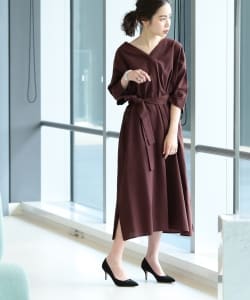 Demi-Luxe BEAMS / ウールリネン スキッパーワンピース