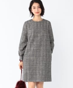 Demi-Luxe BEAMS / クルーネック チェック ワンピース