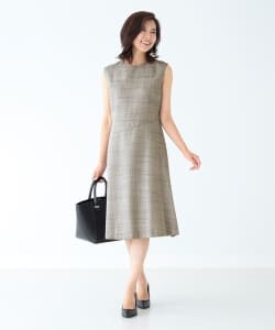 Demi-Luxe BEAMS / スラブツイード フレアーワンピース