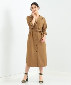 Demi-Luxe BEAMS / コットンシルク サッカーワンピース