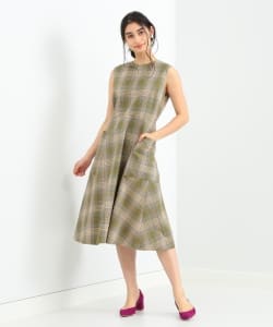 Demi-Luxe BEAMS / サイドポケット チェックワンピース
