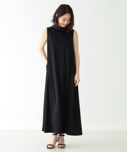 Demi-Luxe BEAMS / タートルネック サテンワンピース