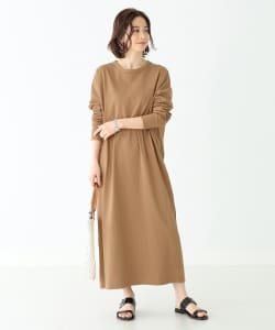 Demi-Luxe BEAMS / 天竺ロングスリーブ ワンピース
