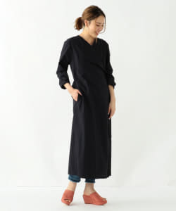 Demi-Luxe BEAMS / コットンリネン カシュクール ワンピース