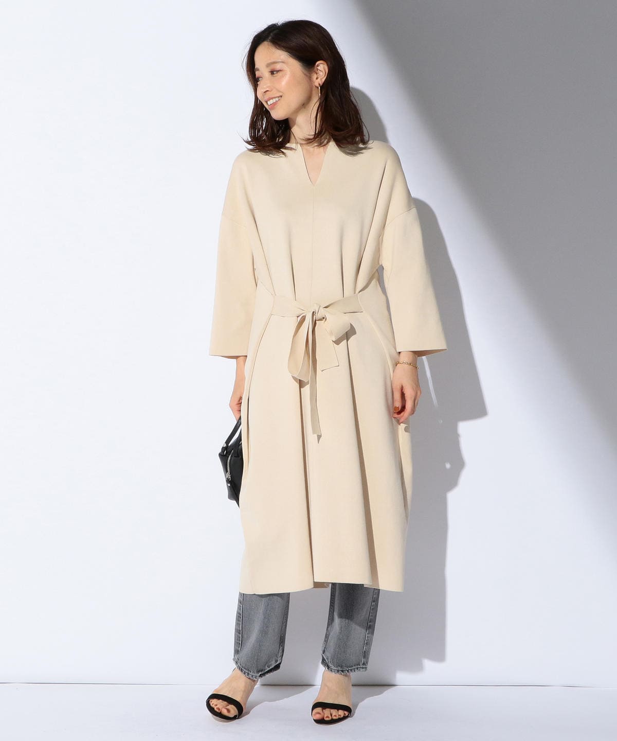 Demi Luxe Beams デミルクス ビームス アウトレット Demi Luxe Beams ウエストノット ニットワンピース ワンピース ワンピース 通販 Beams
