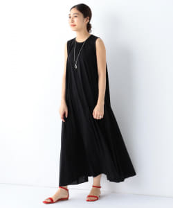 Demi-Luxe BEAMS / ハイゲージ天竺 ギャザーワンピース