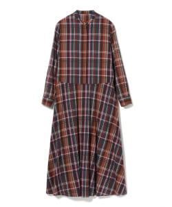 Demi-Luxe BEAMS / チェック フレア シャツワンピース