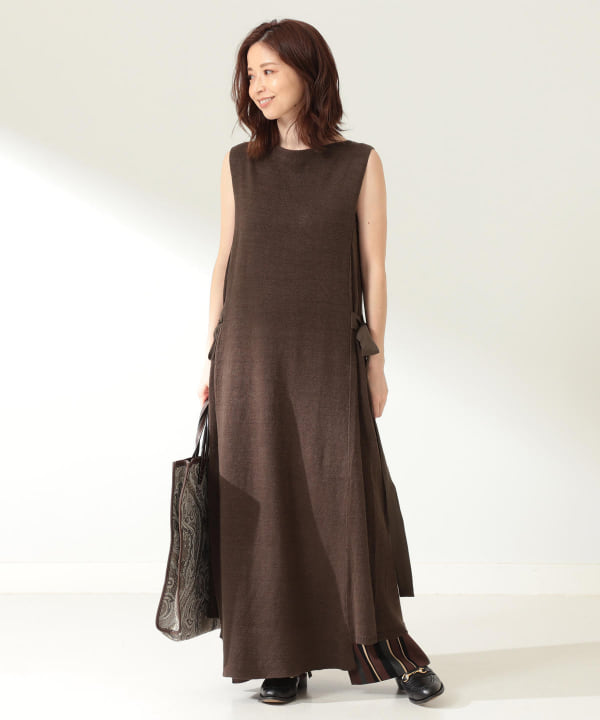 Demi Luxe Beams デミルクス ビームス アウトレット Demi Luxe Beams リネン ニットワンピース ワンピース ワンピース 通販 Beams