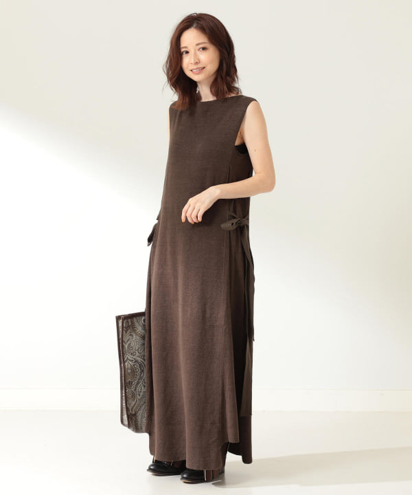 Demi Luxe Beams デミルクス ビームス アウトレット Demi Luxe Beams リネン ニットワンピース ワンピース ワンピース 通販 Beams