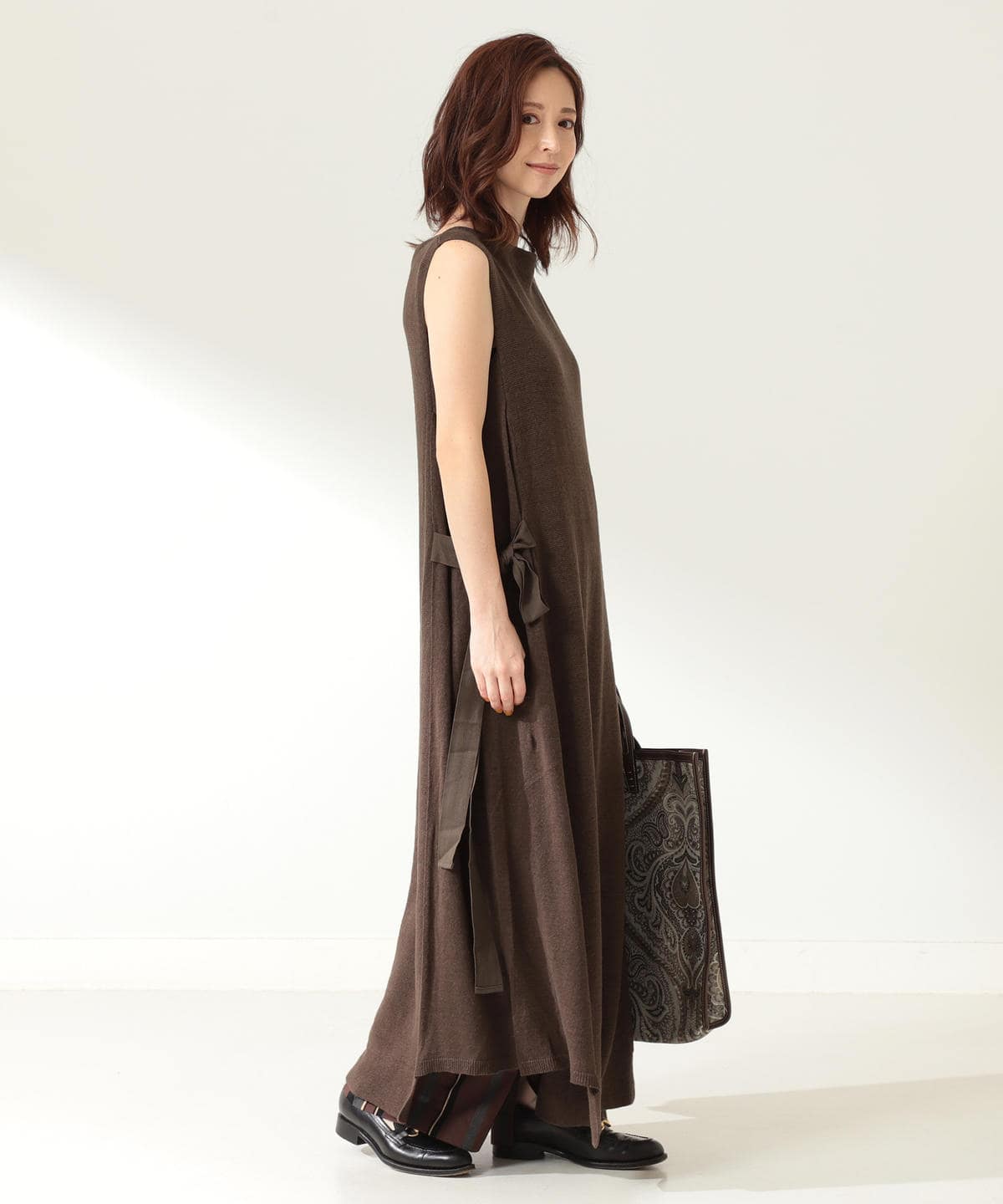 Demi Luxe Beams デミルクス ビームス アウトレット Demi Luxe Beams リネン ニットワンピース ワンピース ワンピース 通販 Beams