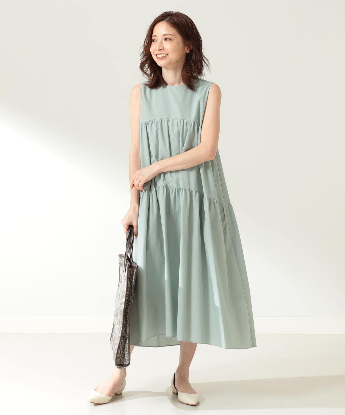 Demi Luxe Beams コットン ティアードワンピース