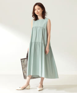 Demi-Luxe BEAMS / コットン ティアードワンピース