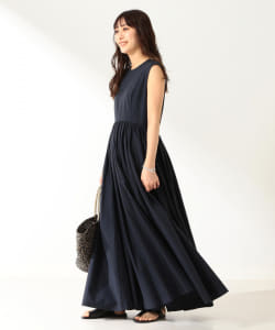 Demi-Luxe BEAMS / コットンナイロン ノースリーブ ワンピース