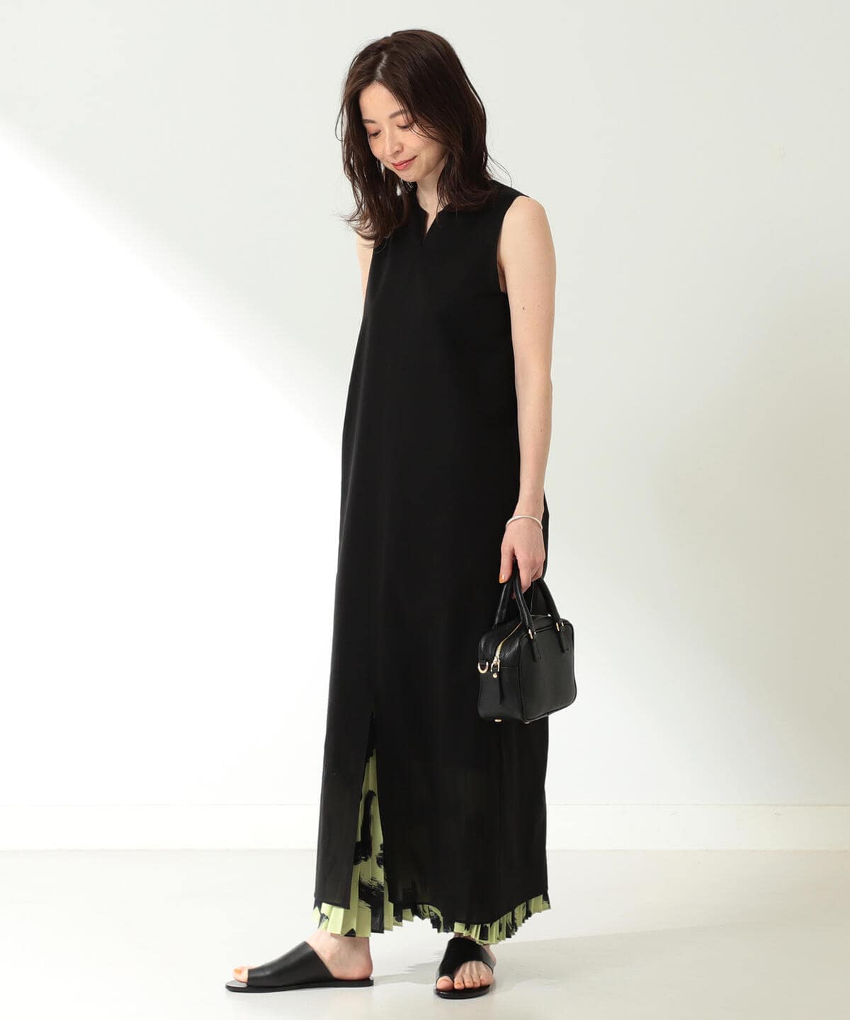 アウトレット Demi Luxe Beams コットンボイル ストレートワンピース