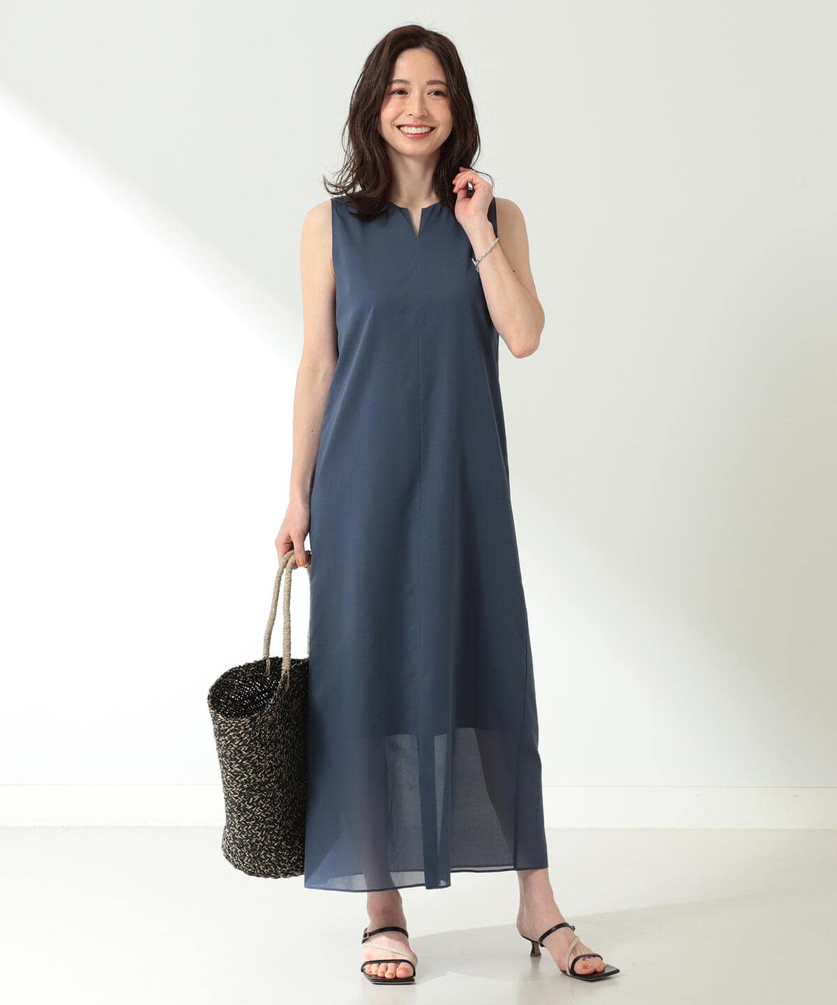 Demi Luxe Beams デミルクス ビームス アウトレット Demi Luxe Beams コットンボイル ストレートワンピース ワンピース ワンピース 通販 Beams