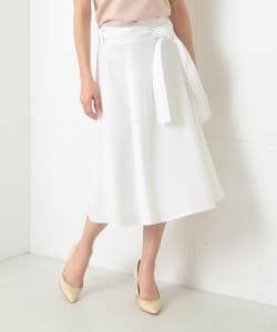 Demi-Luxe BEAMS / ウエストベルトフレアースカート