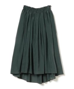 Demi-Luxe BEAMS / トリアセテートコットン ギャザースカート