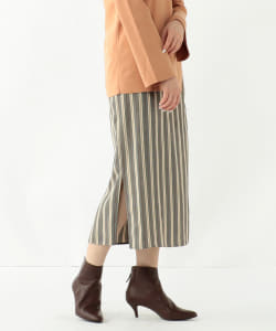Demi-Luxe BEAMS / ストライプ スリットタイトスカート