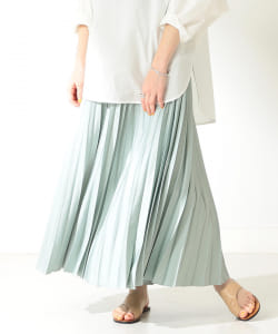 【アウトレット】Demi-Luxe BEAMS / サテン プリーツスカート