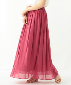 Demi-Luxe BEAMS / コットンシフォン ロングスカート