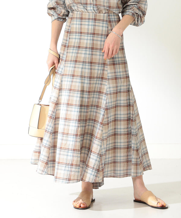 SYPPスカート美品　Demi-Luxe BEAMS チェックハイウエストタイトスカート