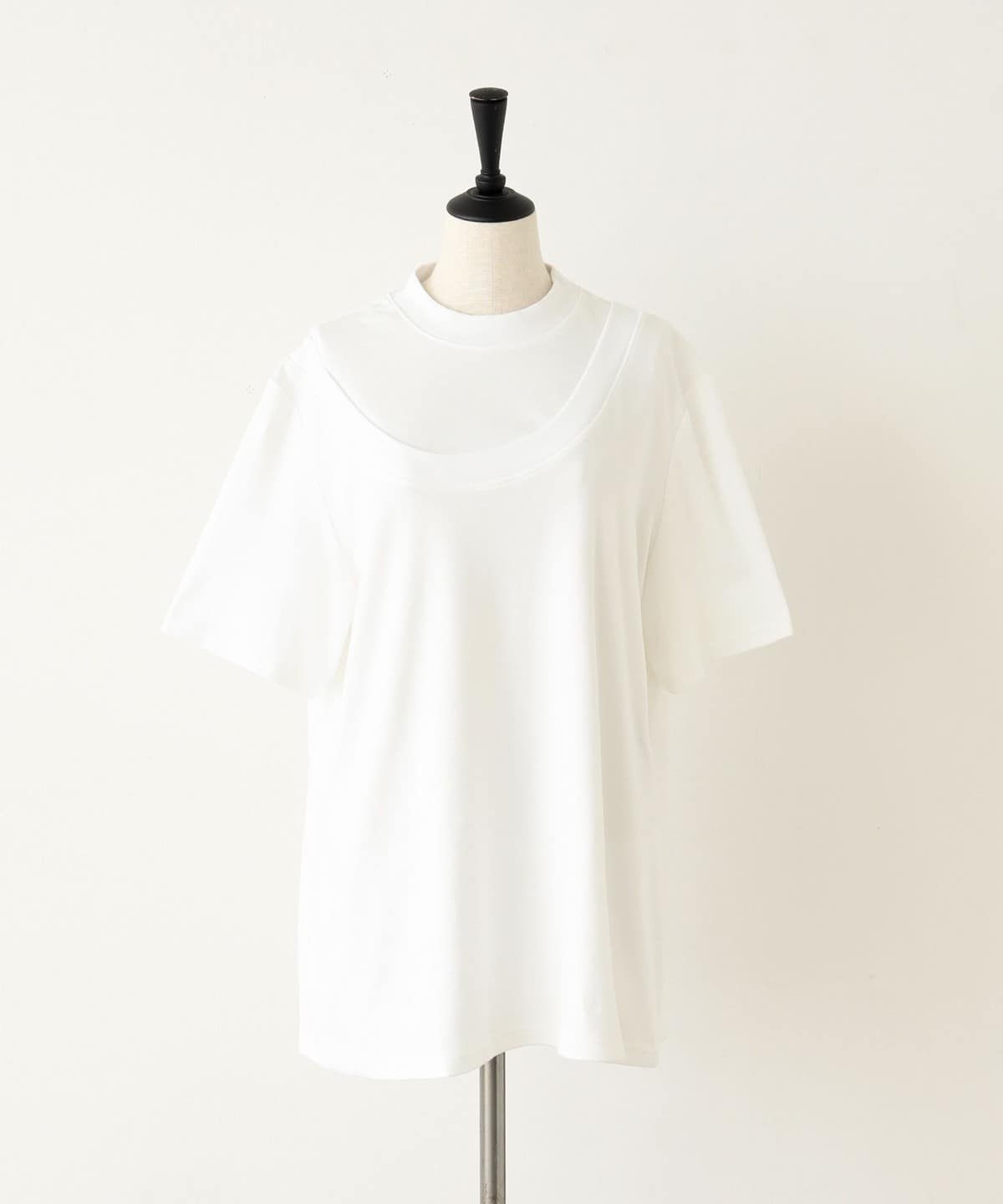 WARM METAL / ダブルネック コットン オーバー Tシャツ Tシャツ・カットソー MEN WHITE(90) ONE SIZE WARM METAL / ダブルネック コットン オーバー Tシャツ Tシャツ・カットソー MEN WHITE(90) ONE SIZE