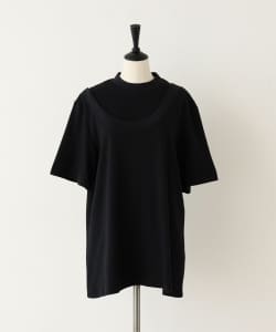 WARM METAL / ダブルネック コットン オーバー Tシャツ
