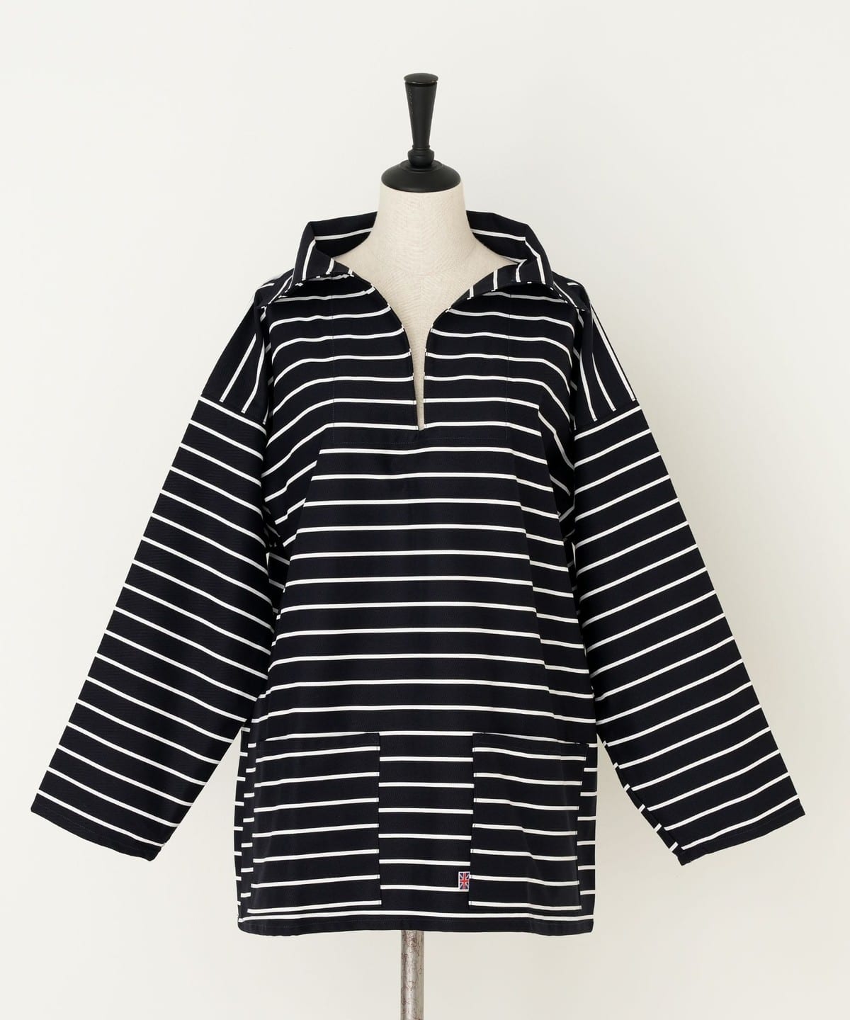 NEWLYN SMOCKS / wide collar border シャツ・ブラウス WOMEN Navy×Whiteboader M NEWLYN SMOCKS / wide collar border シャツ・ブラウス WOMEN Navy×Whiteboader M