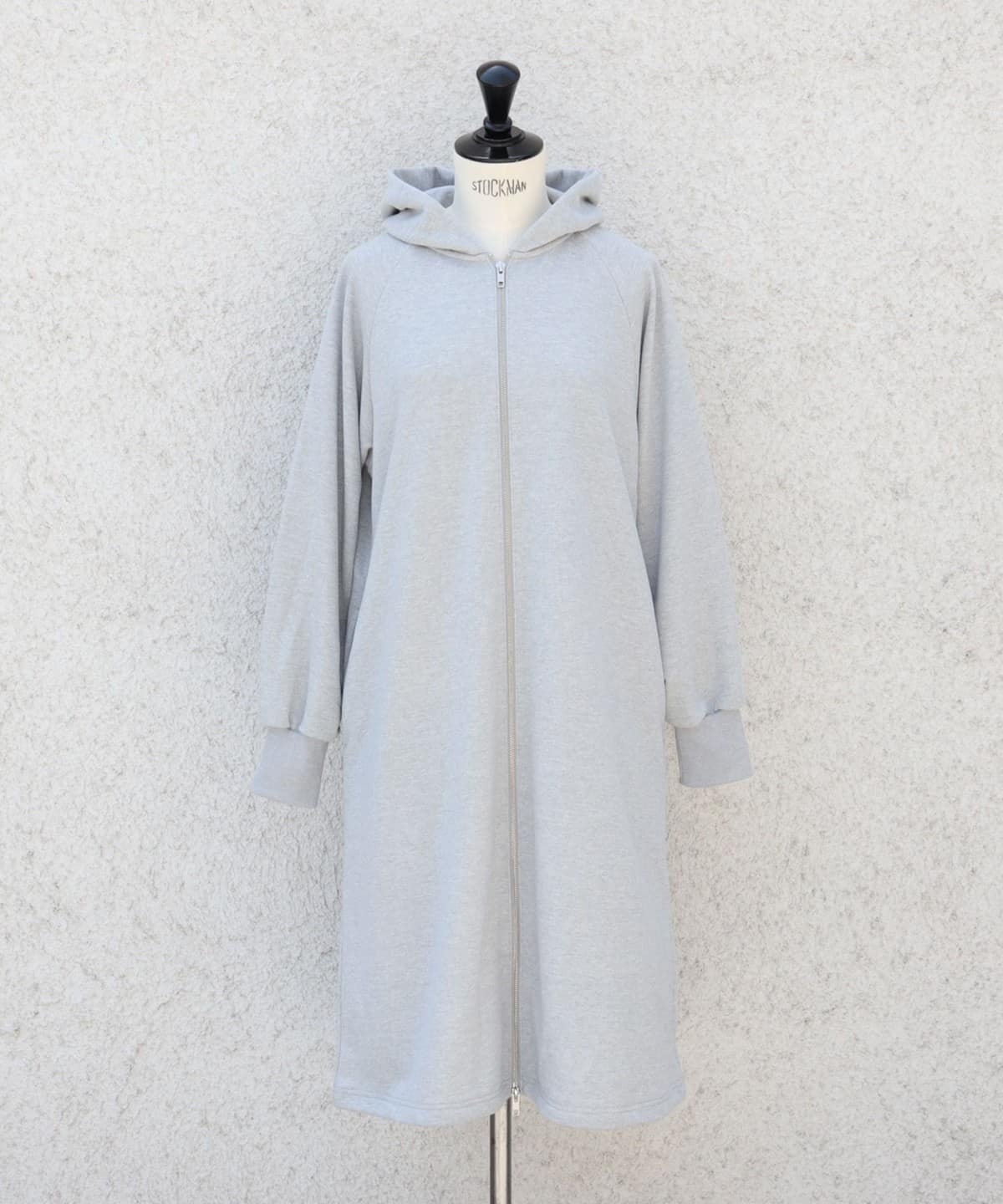 THE BASIC / スウェット ロング フーディー トップス WOMEN GREY ONE SIZE THE BASIC / スウェット ロング フーディー トップス WOMEN GREY ONE SIZE