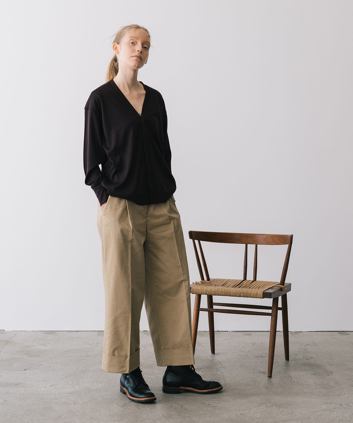 THE BASIC / オールジェンダー カーディガン トップス WOMEN BURGUNDY M THE BASIC / オールジェンダー カーディガン トップス WOMEN BURGUNDY M