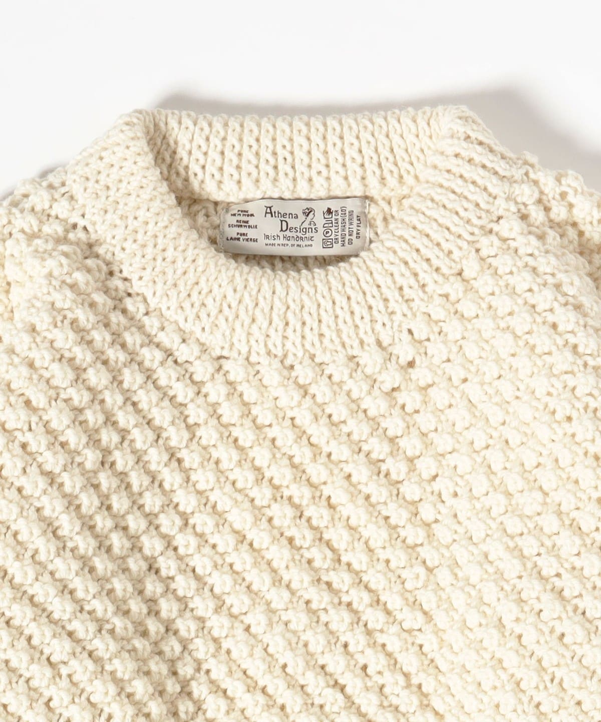 ATHENA DESIGNSハンドニットポップコーン編みS 【新品タグ付】 BEAMS Planets（ビームス プラネッツ）ATHENA DESIGNS / POPCORN KNIT