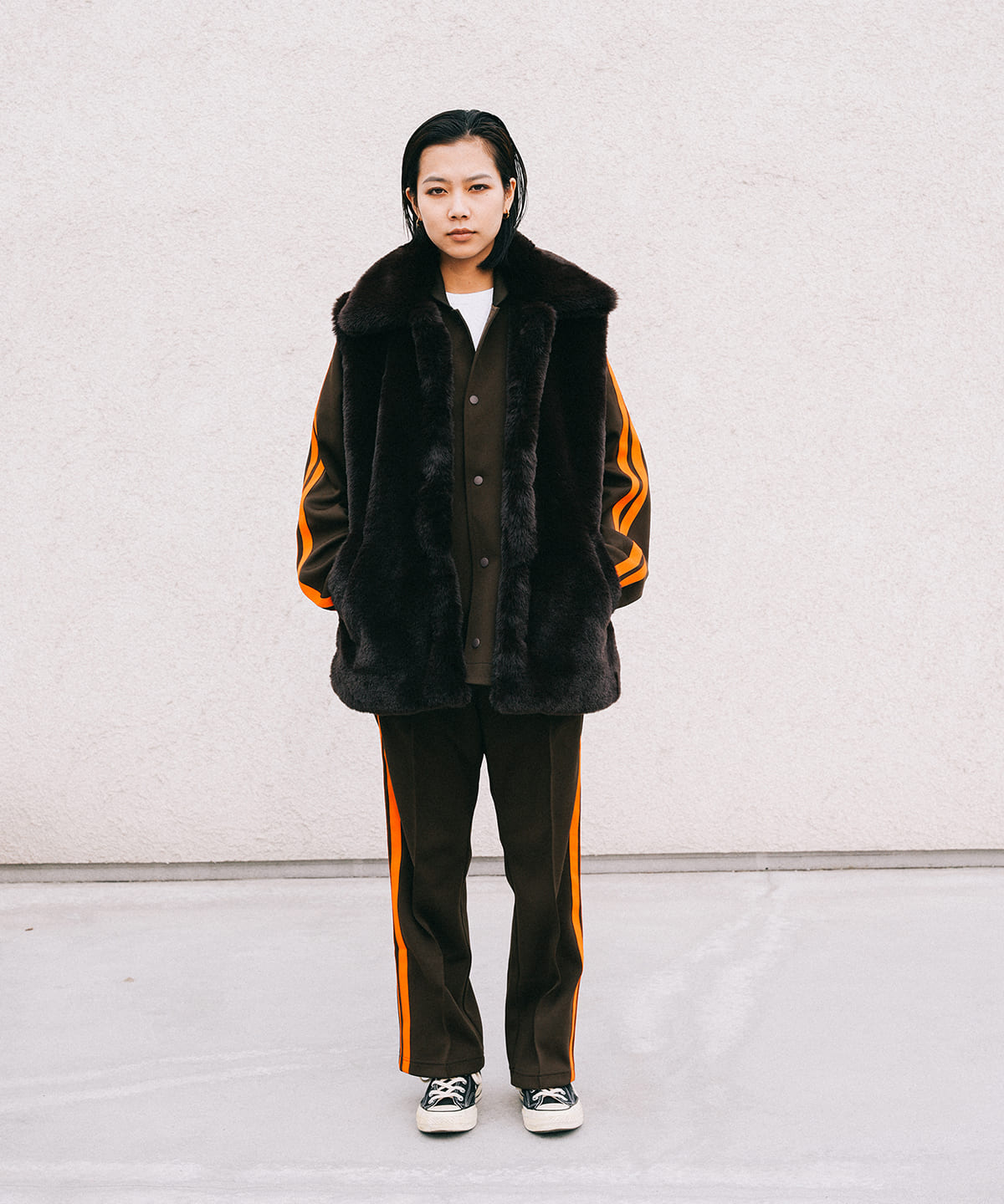 GDSS / Coach Jaket with Fur Vest ブルゾン MEN BROWN(OrangeLine) M GDSS / Coach Jaket with Fur Vest ブルゾン MEN BROWN(OrangeLine) M