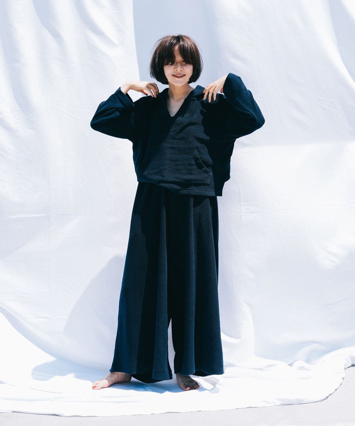 International Gallery Beams ナイロンジャンプスーツ BEAMS Planets（ビームス プラネッツ）THE BASIC / パイル ジャンプ