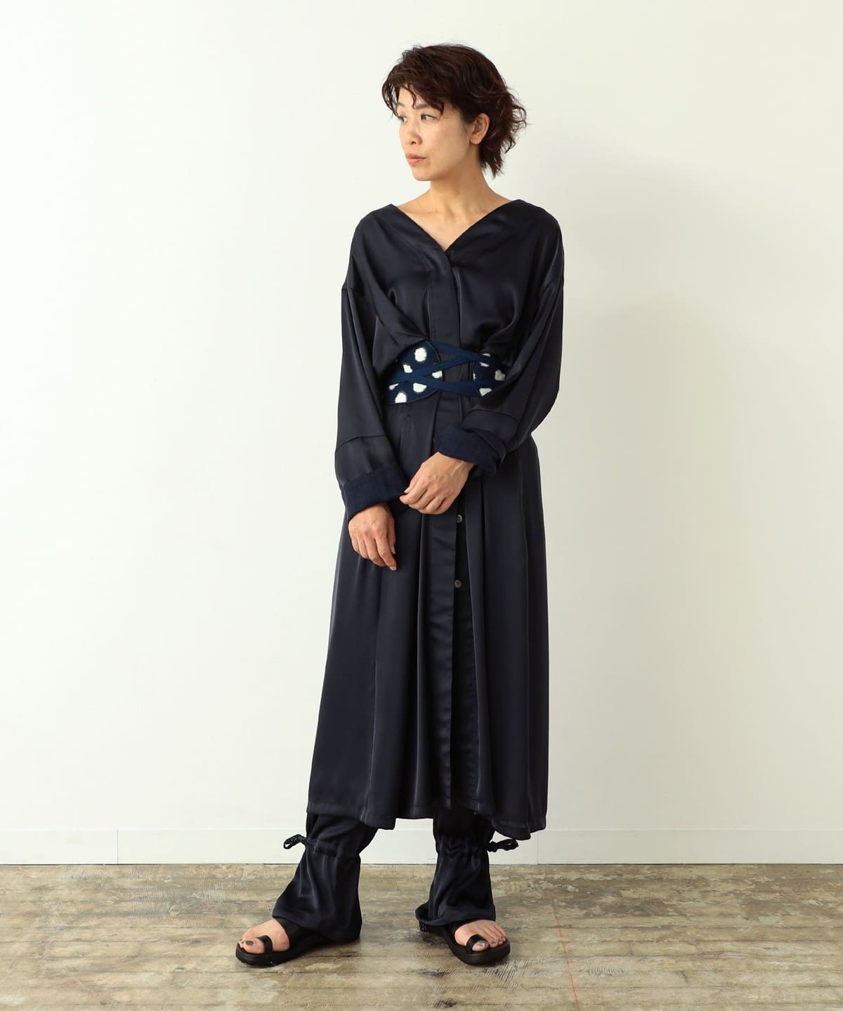 【即発送】CATHRI / ECOPET（R） Dress NAVY / S BEAMS Planets BEAMS Planets / ECOPET(R) 连衣裙 海军蓝 (连衣裙) 有