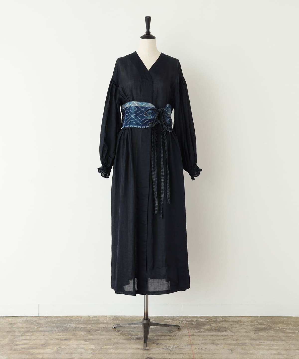 CATHRI カスリ / Ramie Dress ワンピース WOMEN NAVY(ムラ糸ダイヤ)) M CATHRI カスリ / Ramie Dress ワンピース WOMEN NAVY(ムラ糸ダイヤ)) M