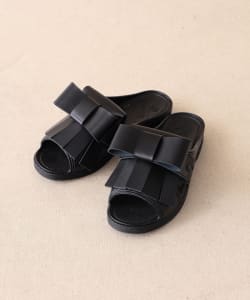 【別注】bench / レザー リボン ローファー サンダル BLACK BE-SA69