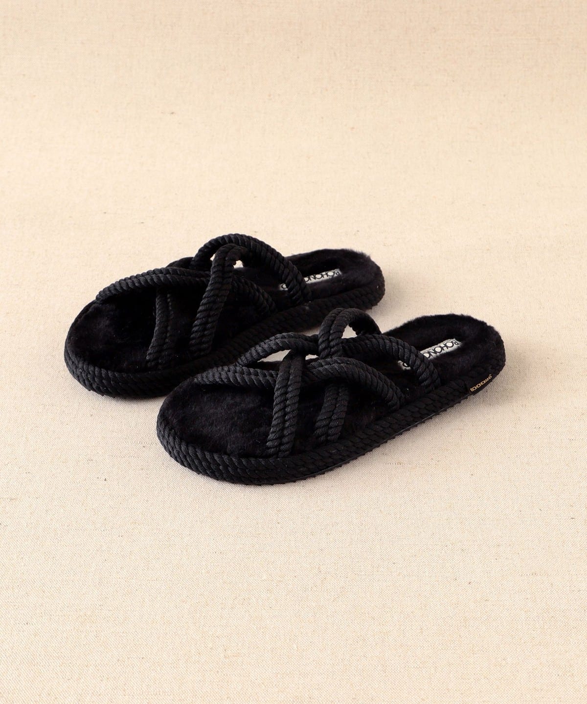 BOHONOMAD ボホノマド / 『BODRUM FURRY』 ビーガンロープ サンダル シューズ WOMEN BLACK 37(約23.5~24cm) BOHONOMAD ボホノマド / 『BODRUM FURRY』 ビーガンロープ サンダル シューズ WOMEN BLACK 37(約23.5~24cm)