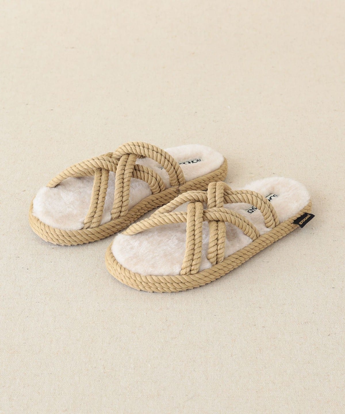 BOHONOMAD ボホノマド / 『BODRUM FURRY』 ビーガンロープ サンダル シューズ WOMEN BEIGE & BEIGE 36 BOHONOMAD ボホノマド / 『BODRUM FURRY』 ビーガンロープ サンダル シューズ WOMEN BEIGE & BEIGE 36