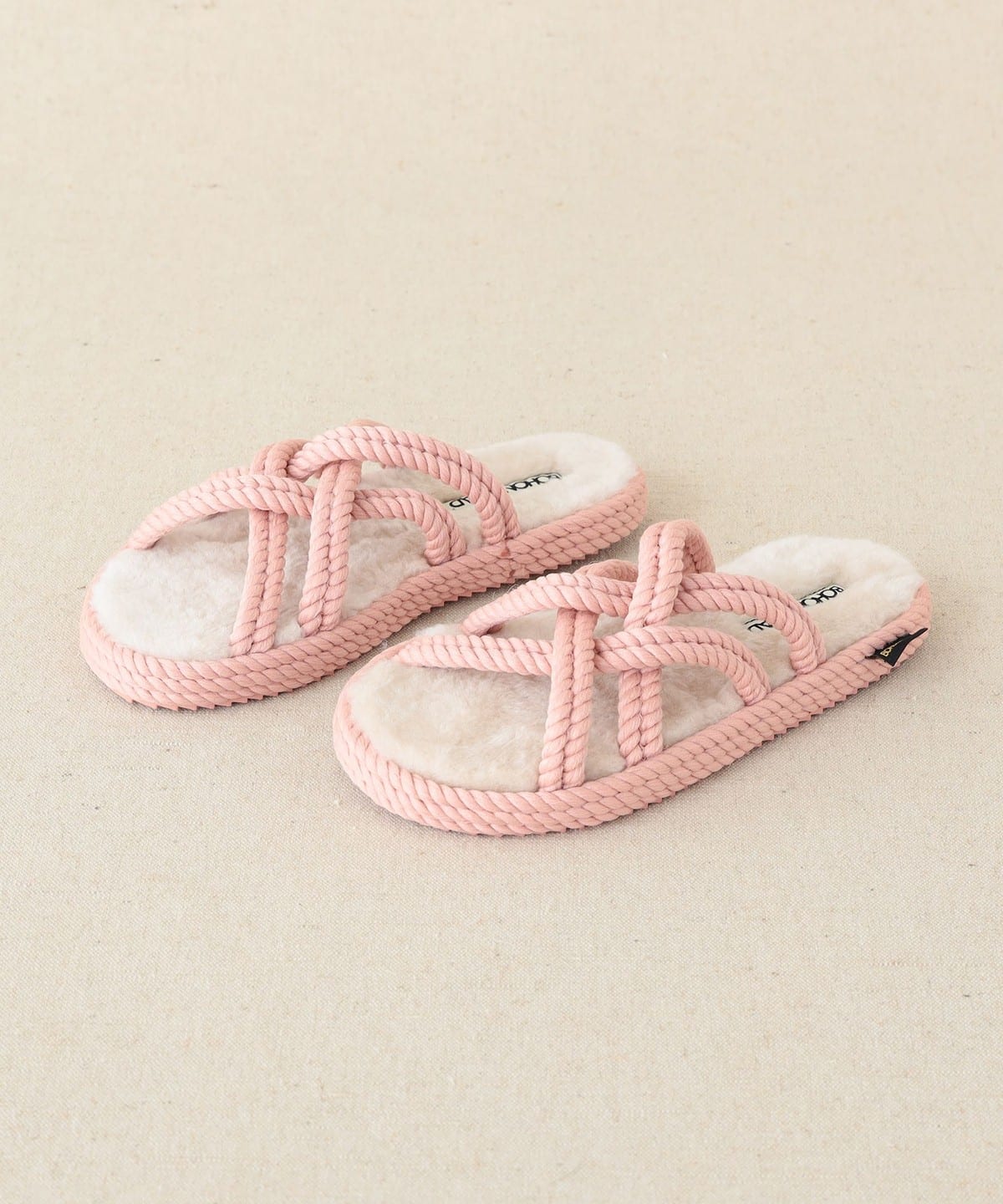 BOHONOMAD ボホノマド / 『BODRUM FURRY』 ビーガンロープ サンダル シューズ WOMEN PINK & BEIGE 37 BOHONOMAD ボホノマド / 『BODRUM FURRY』 ビーガンロープ サンダル シューズ WOMEN PINK & BEIGE 37